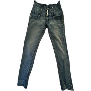 Women’s Jeans size 26 AIKEN Blue High waist with button and zip closure